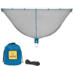 Wise Owl Outfitters Hammock Bug Net - The SnugNet Mosquito Net for Hammocks - Premium Quality, Waterproof, Mesh Hammock Netting w/Double-Sided Zipper - Essential Camping Gear