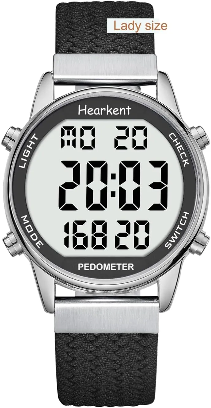 Women Pedometer Watch-Step Tracker Watch with Calories Counter-Non Bluetooth Pedometer Watches-LCD Large Numbers-30M Waterproof Watch-Sport Pedometer Watch Step Counter for Walking