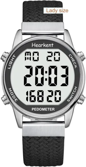 Women Pedometer Watch-Step Tracker Watch with Calories Counter-Non Bluetooth Pedometer Watches-LCD Large Numbers-30M Waterproof Watch-Sport Pedometer Watch Step Counter for Walking