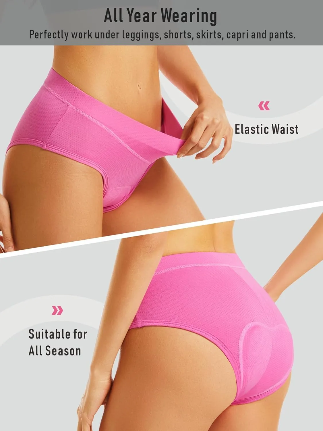 Women's Cycling Underwear 4D Padded Bike Shorts Lightweight Bicycle Biking Undershorts Breathable Ergonomic Design