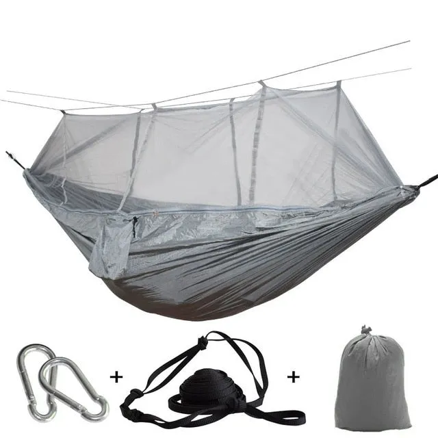 Worth the price Person Swing  Bed Express international shipping Outdoor Parachute Hanging Chair  Mosquito Camping Army Net Hammock Hamac Sleeping Green Portable Double 1-2