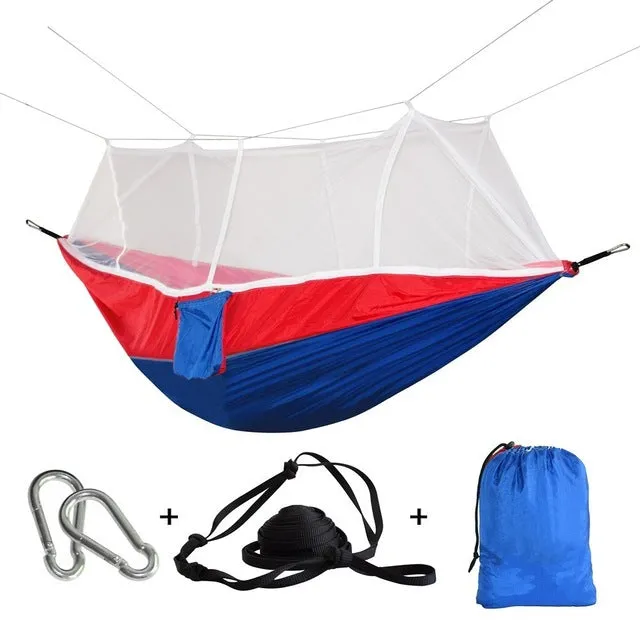 Worth the price Person Swing  Bed Express international shipping Outdoor Parachute Hanging Chair  Mosquito Camping Army Net Hammock Hamac Sleeping Green Portable Double 1-2