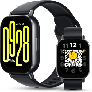 Xiaomi Remi 5 Active Smart Watch, Step Counter Watch for Women Men with 2" LCD Large Display, 140 Sports Modes, 5ATM Waterproof (Active-Midnight Black)