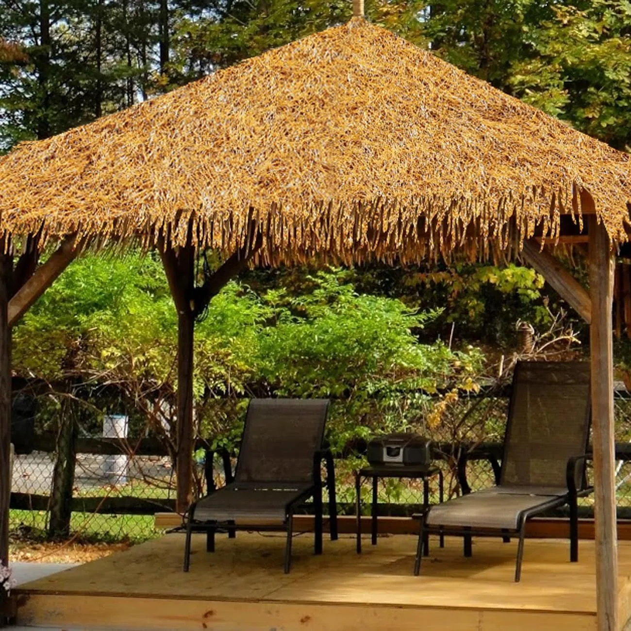 XLX TURF Mexican Artificial Thatch Straw Roof Decoraions 10 ft x 15.74 in, Fireproof Synthetic Palm Thatch Roll, Palapa Thatch Roofing, Duck Blinds Grass