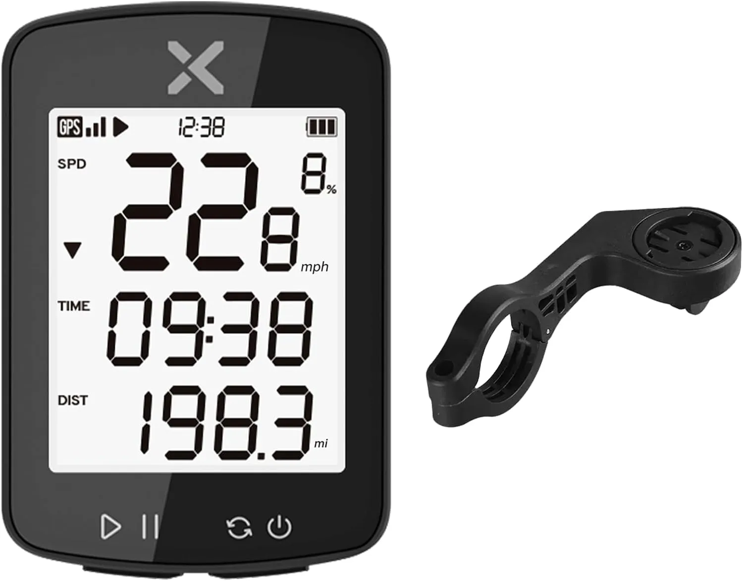 XOSS G Gen2 GPS Bike Computer Wireless, Bluetooth IPX7 Waterproof Cycling Computer, Rechargeable Bicycle Speedometer Odometer with 2.2 inch LCD Screen, 28 hrs Long Battery Life (XOSS APP Support)