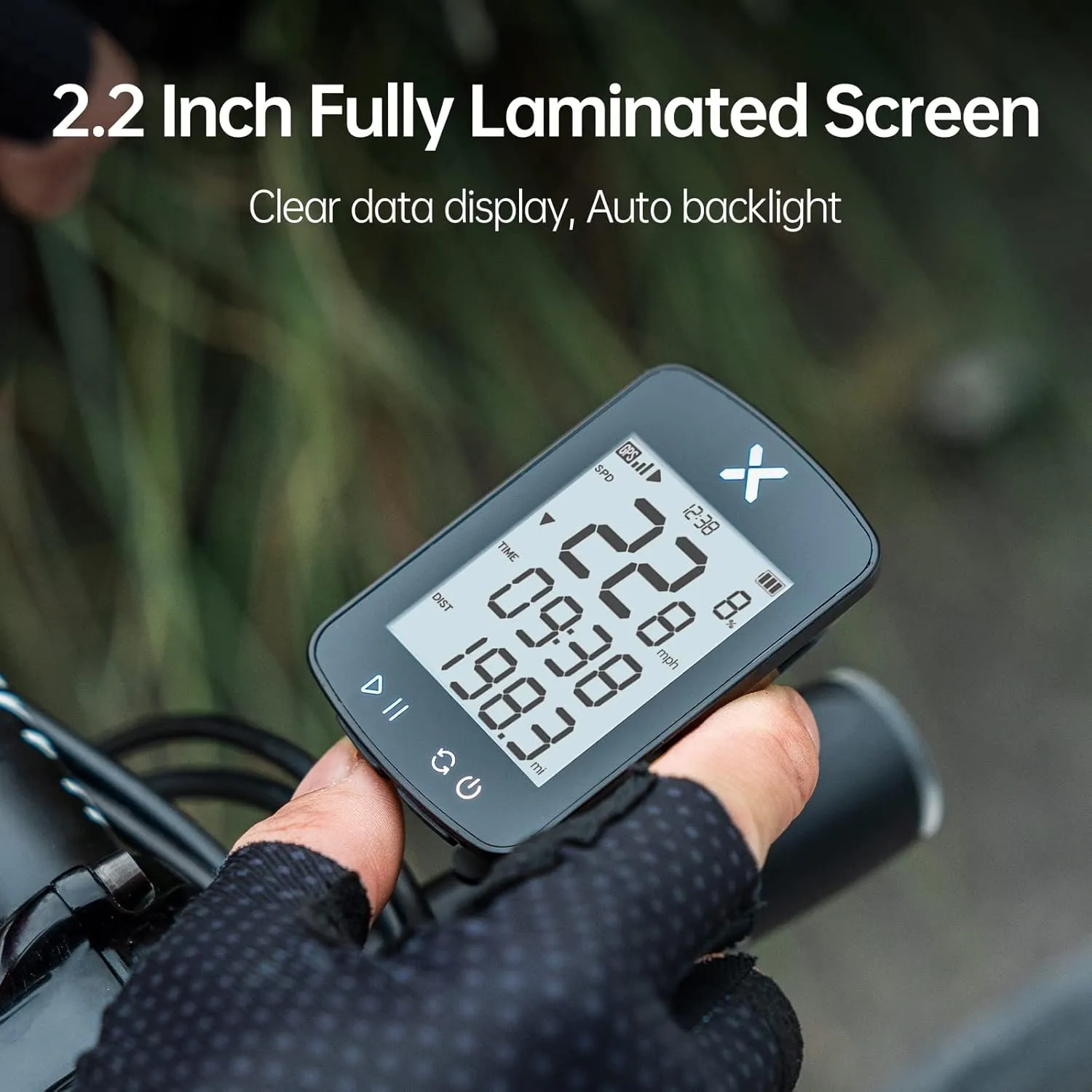 XOSS G Gen2 GPS Bike Computer Wireless, Bluetooth IPX7 Waterproof Cycling Computer, Rechargeable Bicycle Speedometer Odometer with 2.2 inch LCD Screen, 28 hrs Long Battery Life (XOSS APP Support)
