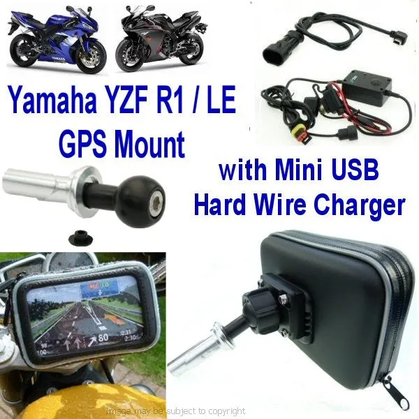 Yamaha YZF R1 - LE 6inch GPS SatNav Powered Motorcycle Mount (sku 14209)