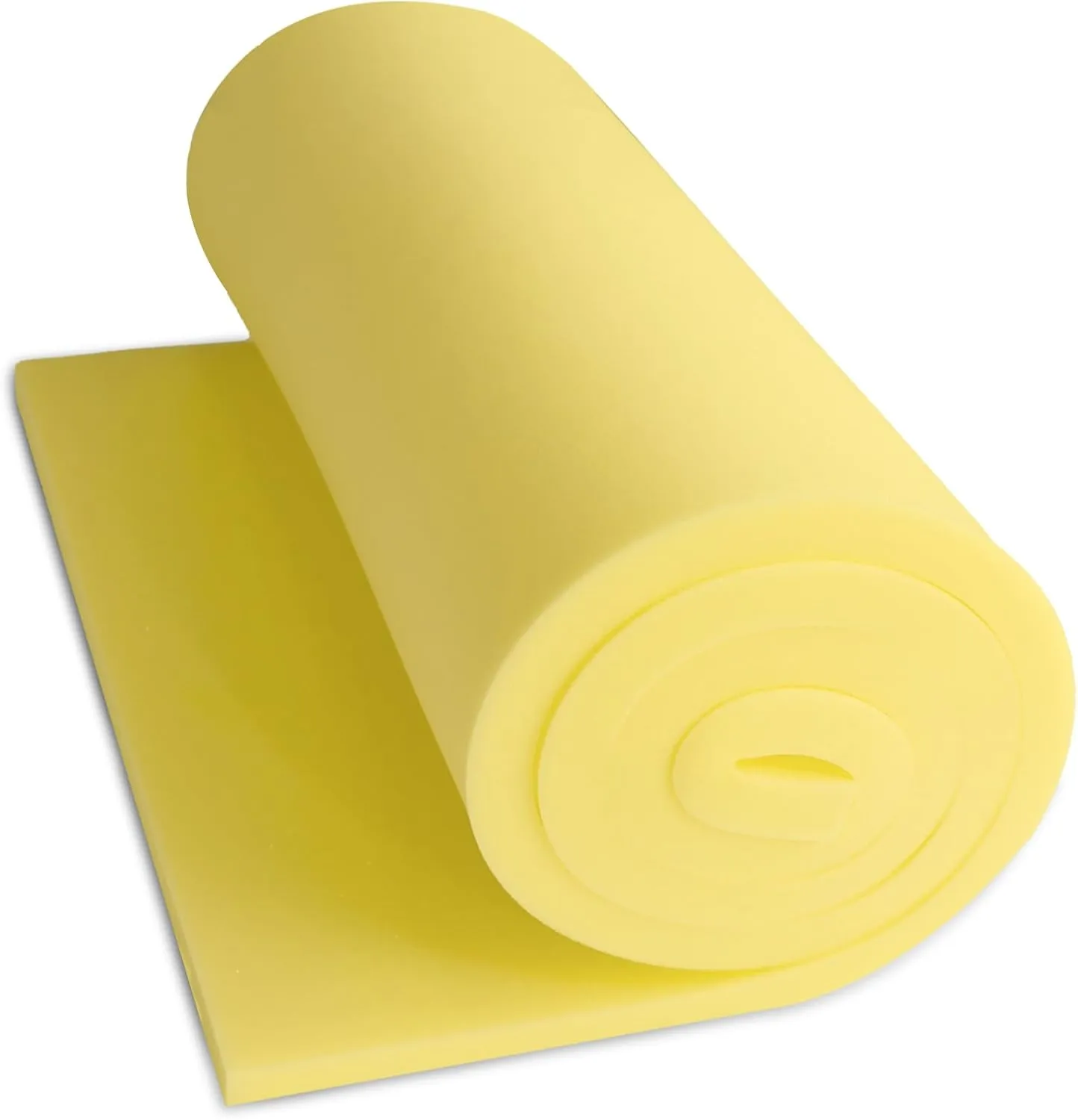 Yellow Foam Board, High-Density Upholstery Foam for Couch Cushion Replacement, Foam Padding for Cushions, Furniture, and DIY Projects, Durable Foam Pad for Chairs, Sofas, and Egg Crate Foam Inserts