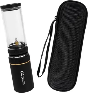 Yiju Portable Gas Lantern, Camping Light with Windproof Design, Ideal for Outdoor Activities, Black