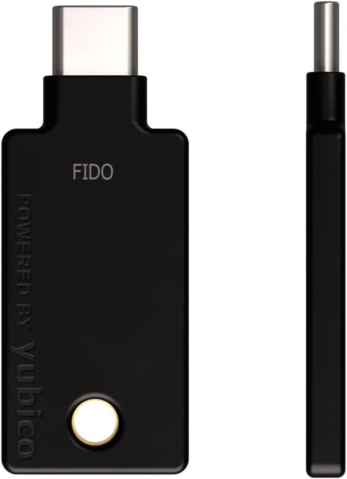 Yubico - Security Key C NFC - Basic Compatibility - Multi-Factor authentication (MFA) Security Key, Connect via USB-C or NFC, FIDO Certified