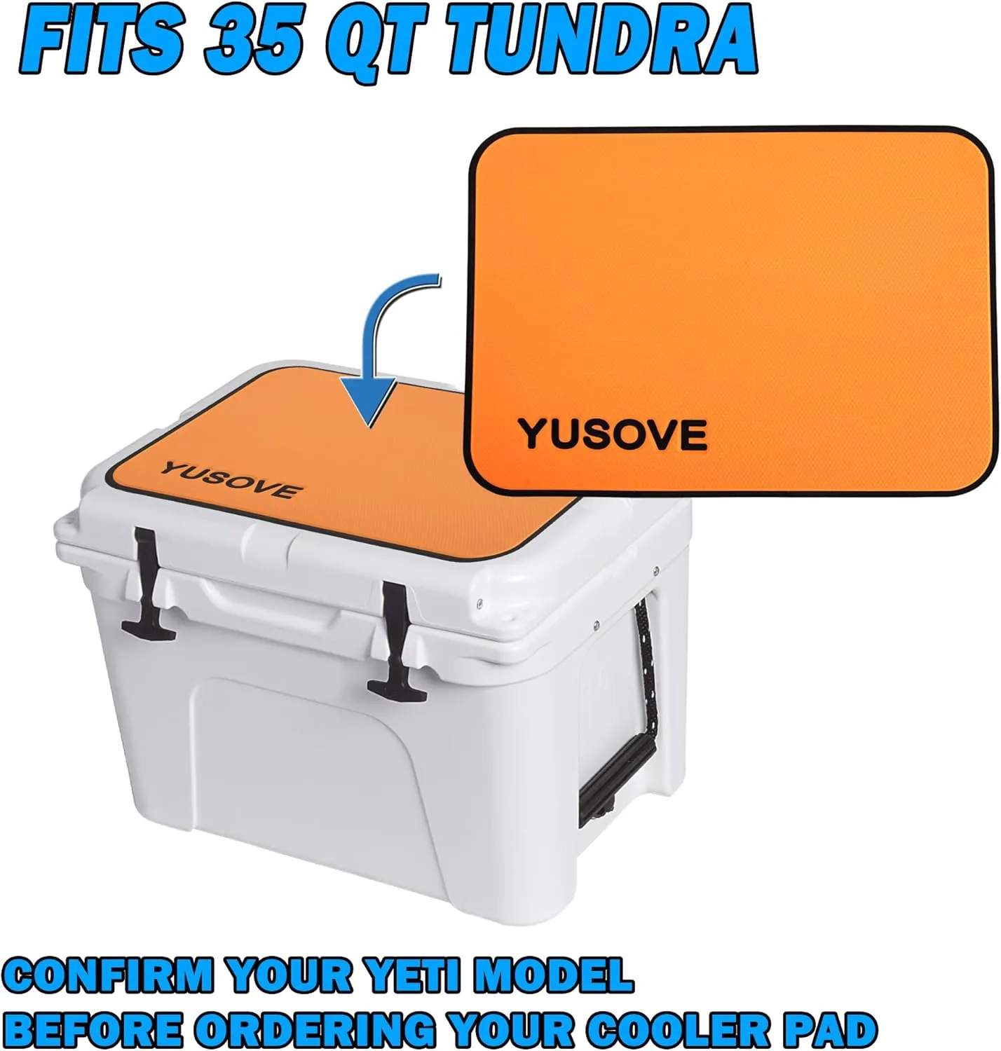 YUSOVE Cooler Pad Tundra Seadek Cooler Accessory,EVA Mat Fits Cooler 35 Tundra,3M Adhesive Backing