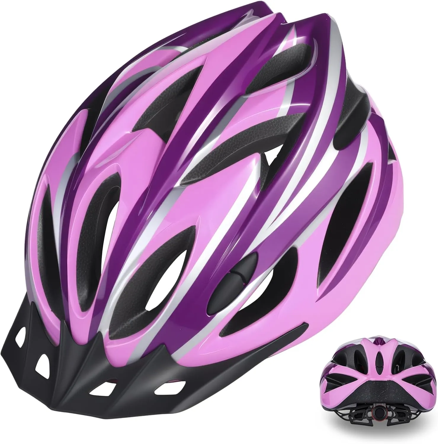 Zacro Bike Helmet Lightweight - Bike Helmet for Men Women Comfort with Pads&Visor, Certified Bicycle Helmet for Youth Mountain Road Biker