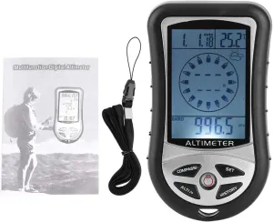 Zerodis Barometer Altimeter,Portable Multifunctional Electronic Weather Altimeter Altitude Barometer for Forecast Hand-Hold Hiking Camping Outdoor Lover