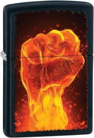 Zippo Black Matte Fire Fist Lighter