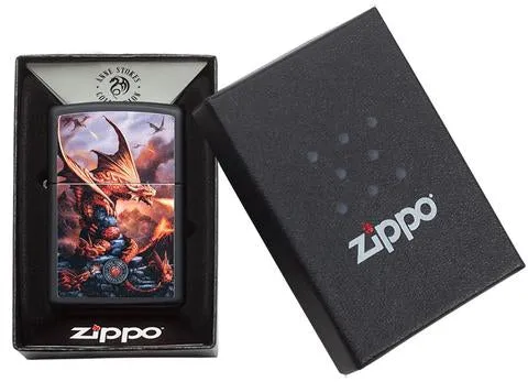 Zippo Lighter - Anne Stokes Red Fire Dragon