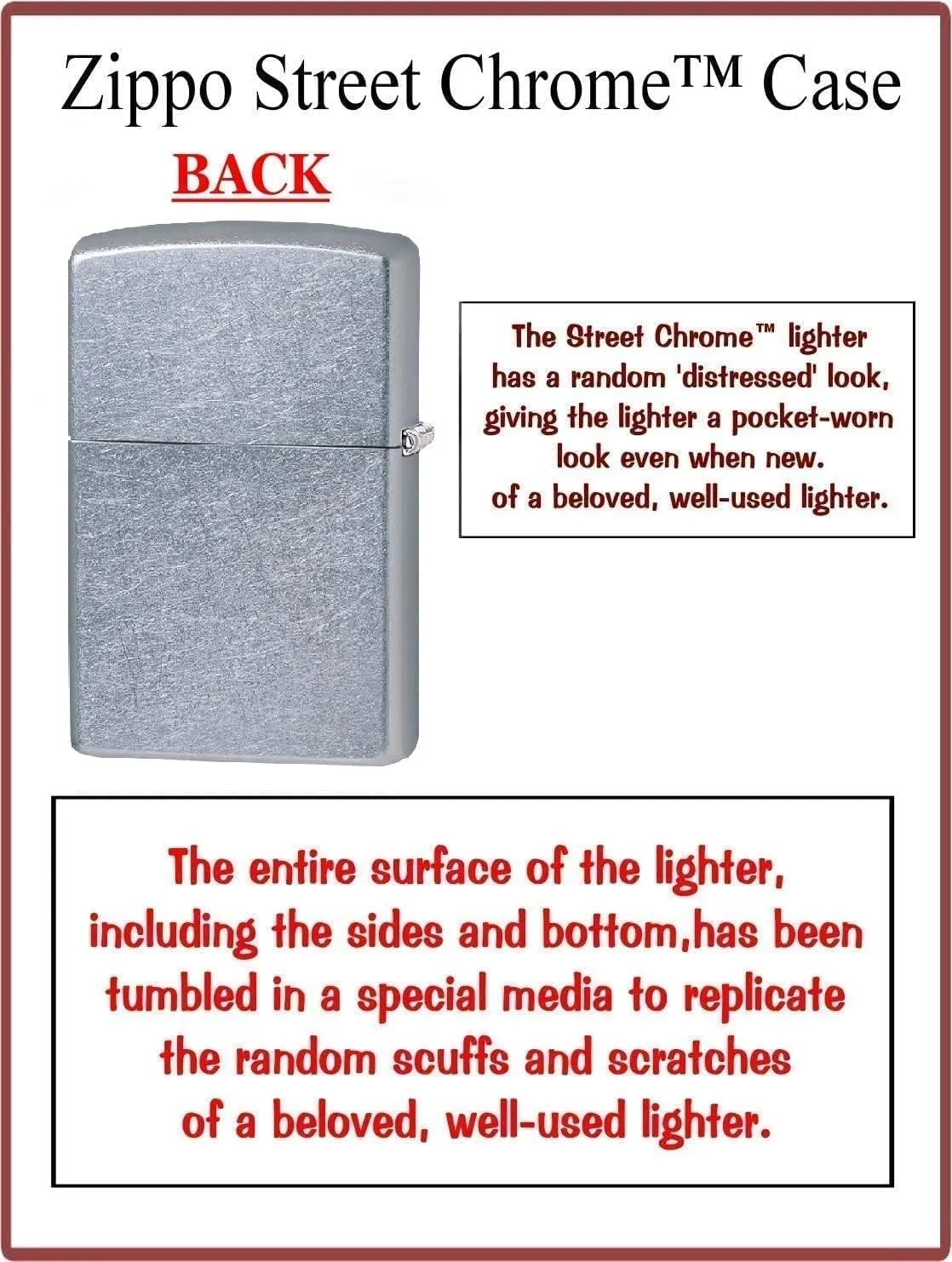 Zippo Lighter-Fire Dragon Street Chrome Windproof Lighter #Z5529