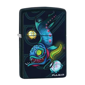 Zippo Lighter | Pulsar Psychedelic Dragonfish | Matte Black