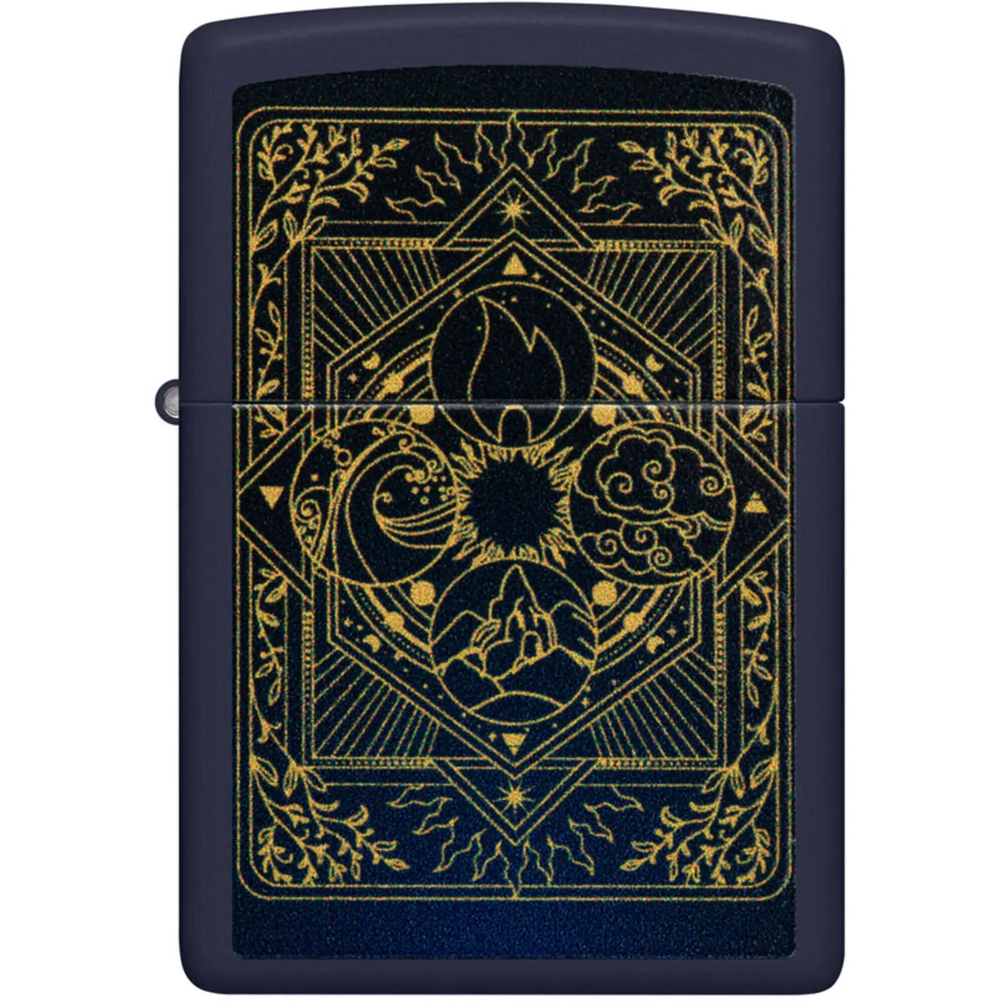 Zippo Windproof Lighter Elements Color Image Design Navy Matte Finish 48958