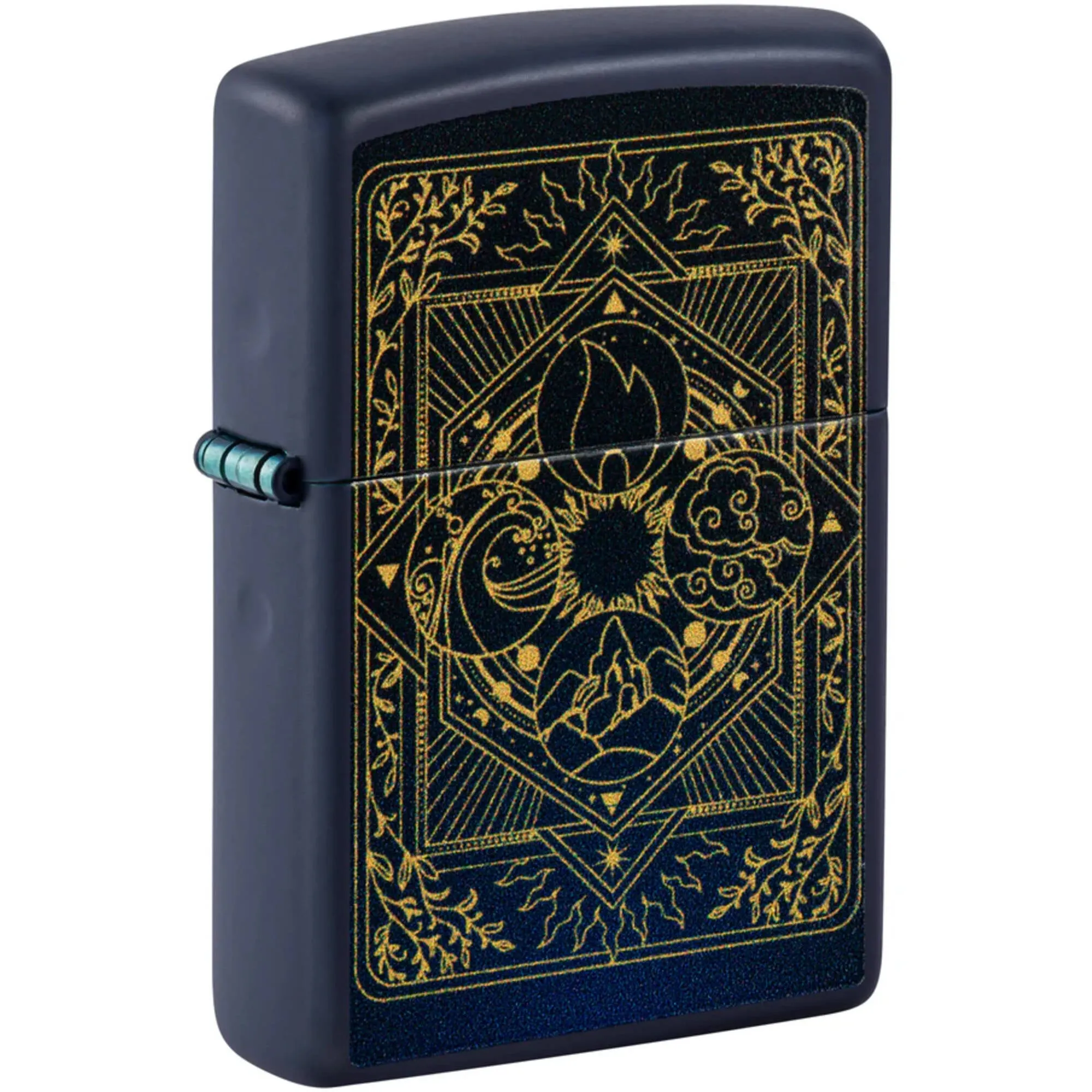 Zippo Windproof Lighter Elements Color Image Design Navy Matte Finish 48958
