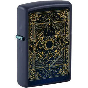Zippo Windproof Lighter Elements Color Image Design Navy Matte Finish 48958
