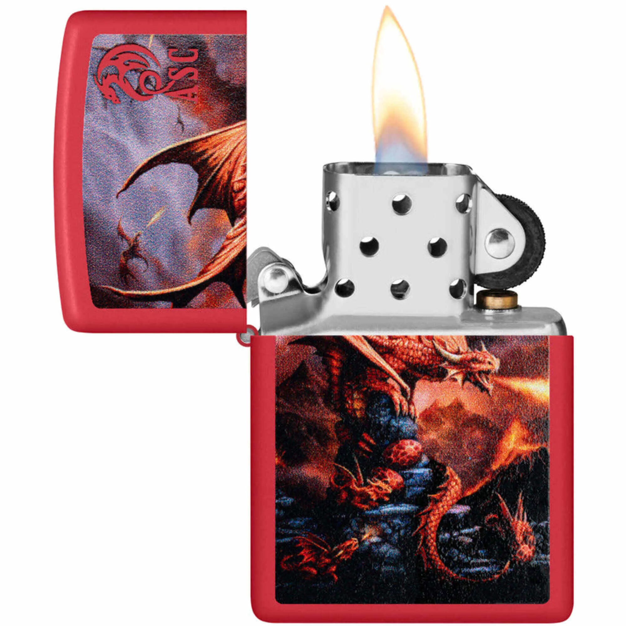 Zippo Windproof Pocket Lighter Anne Stokes Collection Fire Dragon Metal 46690