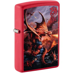 Zippo Windproof Pocket Lighter Anne Stokes Collection Fire Dragon Metal 46690