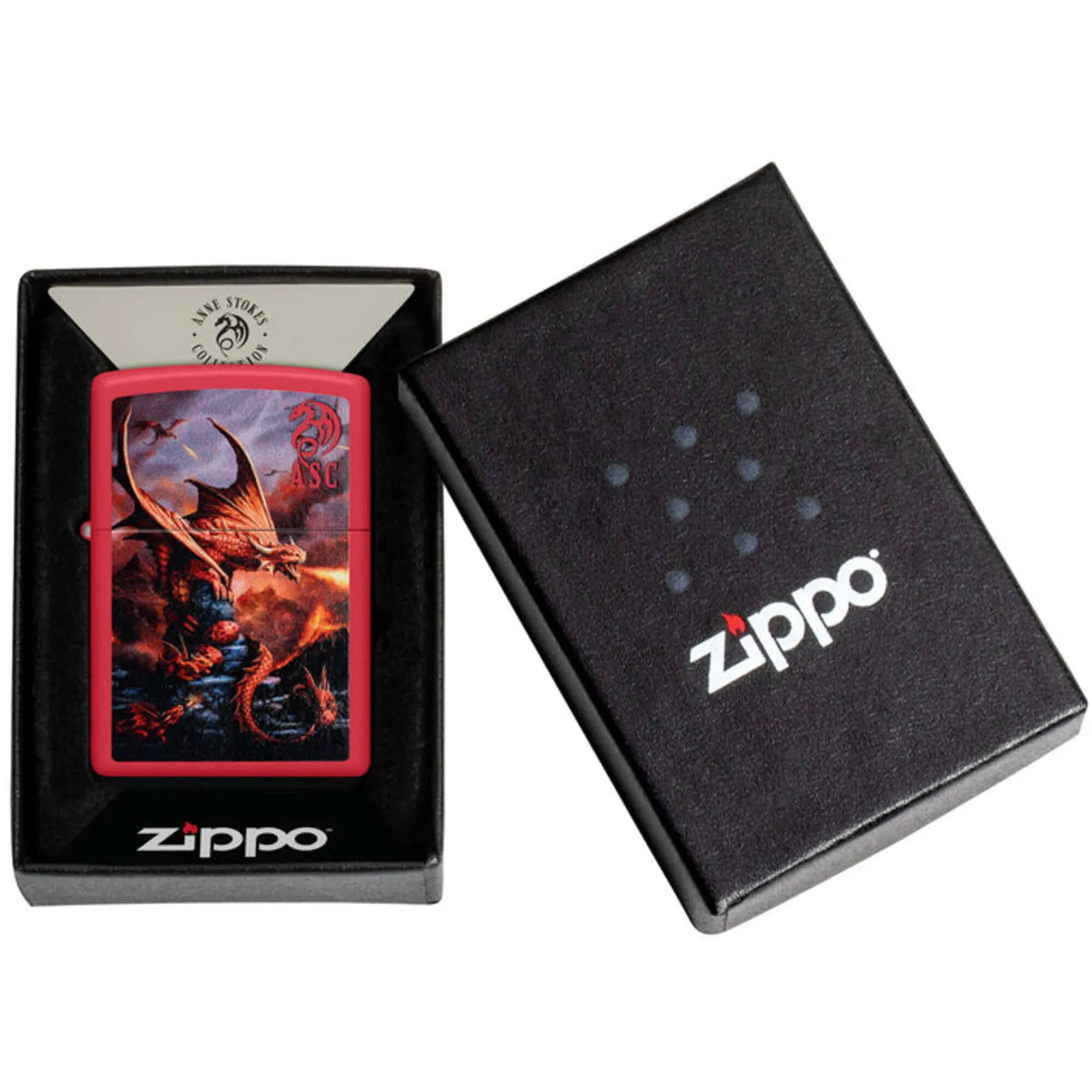 Zippo Windproof Pocket Lighter Anne Stokes Collection Fire Dragon Metal 46690