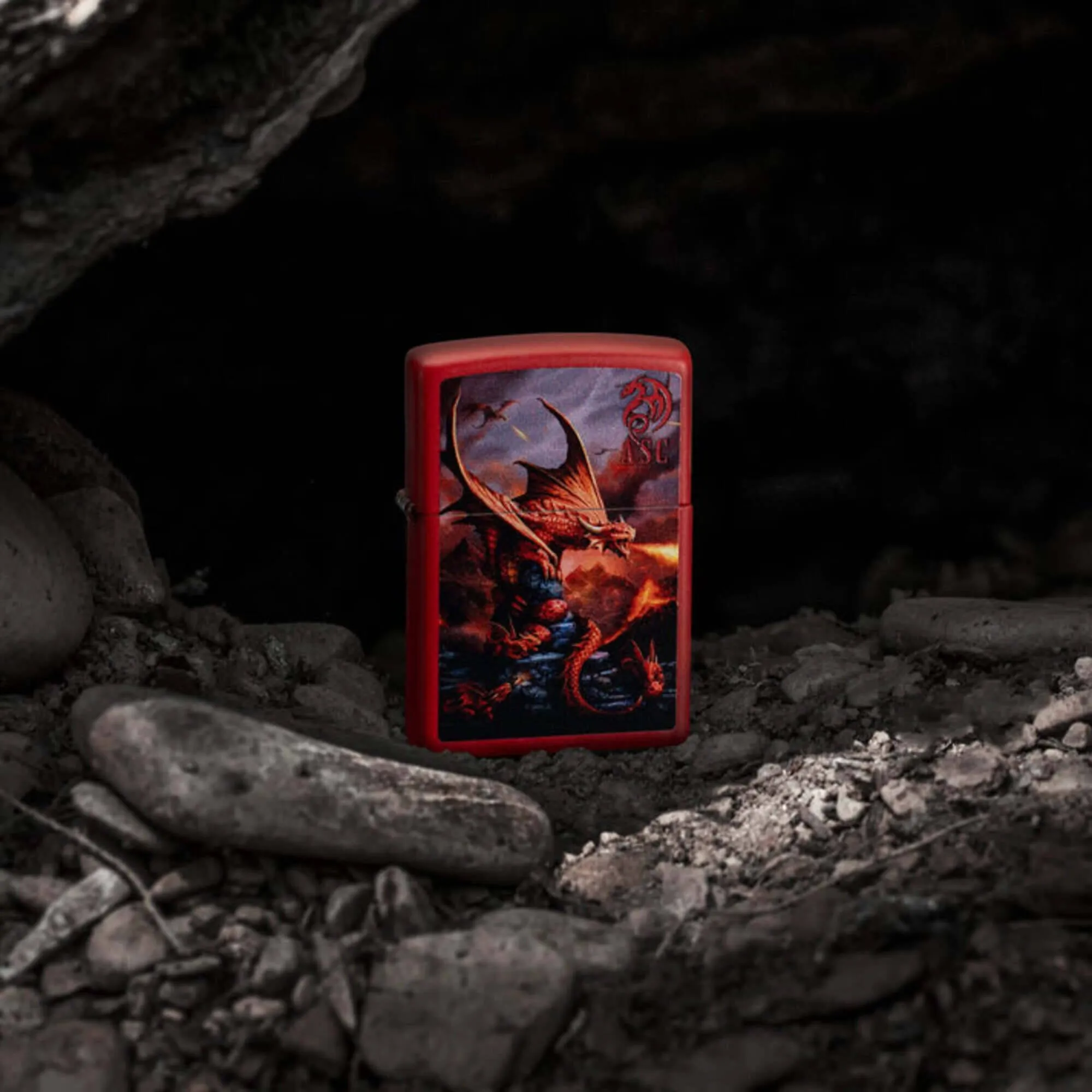 Zippo Windproof Pocket Lighter Anne Stokes Collection Fire Dragon Metal 46690