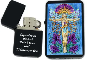 Zodiac Signs, Astrology Icons, Horoscope Symbols Collection s Infinity Black Matt Windproof Lighters! (Libra) - Christmas, Halloween & Valentines Day Gift