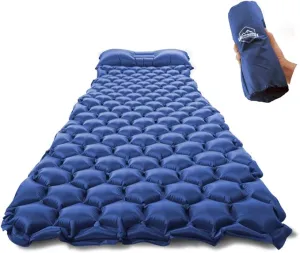 ZOOOBELIVES Ultralight Sleeping Pad with Built-in Pillow, Inflatable Camping Mattress for Backpacking, Traveling and Hiking, Compact and Portable Camp Mat