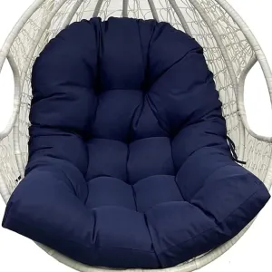 ZTGL Hanging Basket Seat Cushion, Thicken Hanging Egg Chair Cushion, Waterproof Basket Chair Cushion for Patio Garden, Outdoor Basket Egg Chair Seat Pads Back Cushion,Navy Blue